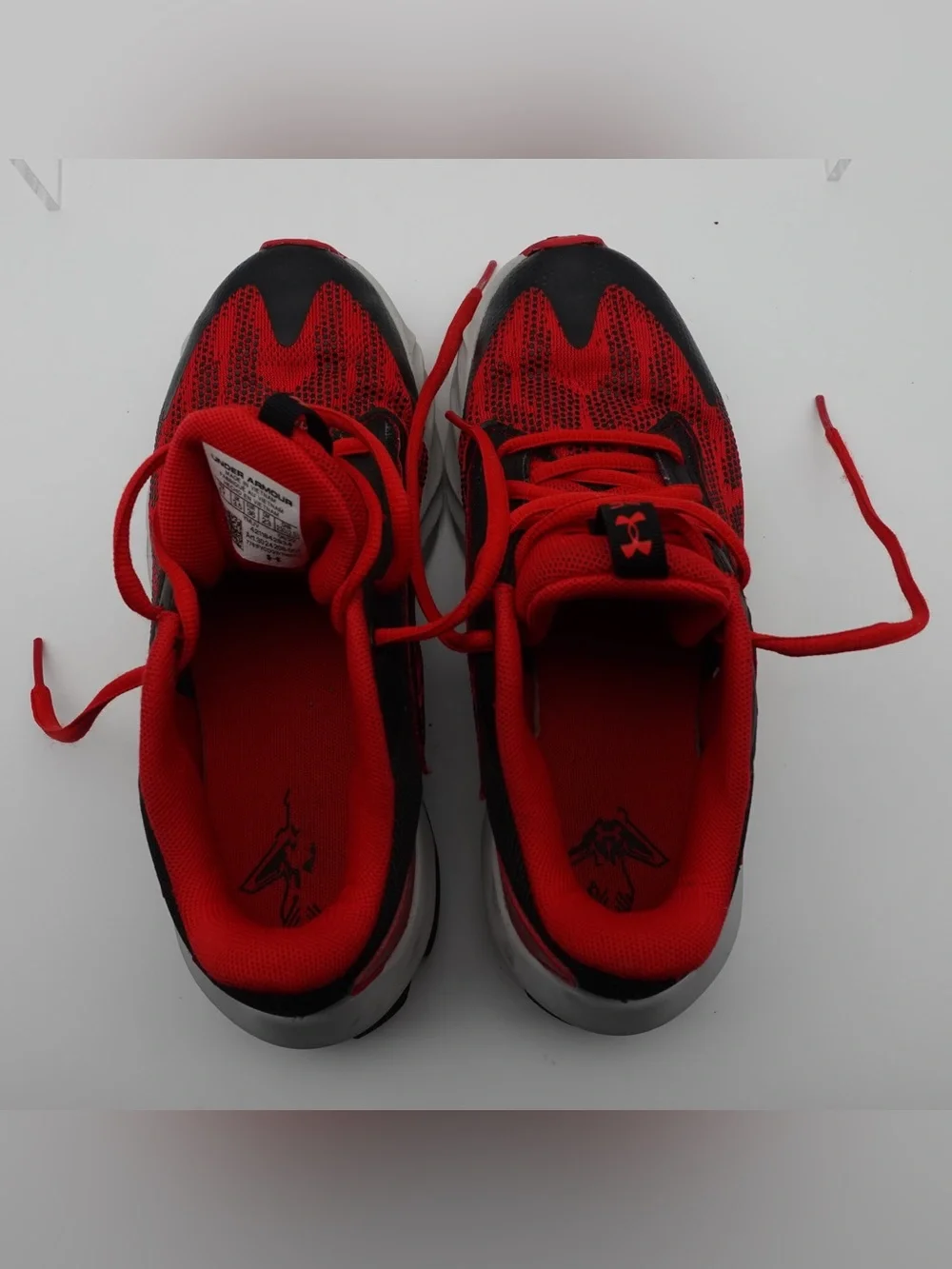 Under Armour Kids Charged Scramjet 4 Boy Size 4 Y Shoes Red Running Athletic